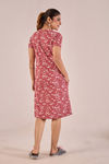 Sweet Moon Knit Cotton Mid Length Nightdress - Terracotta Peach — thumbnail 2